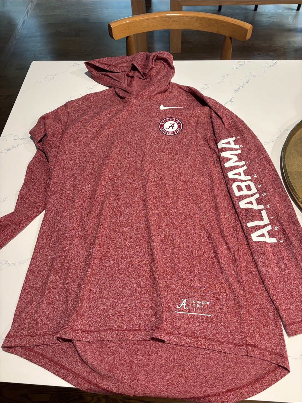 Nike Men's Crimson Alabama Long-Sleeve Zip-Up Hoodie
